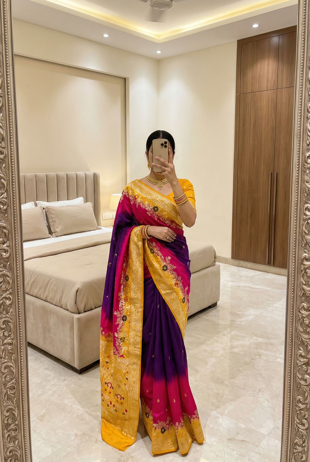 Lekha MN Manohari Viscose Dolla Silk Zari Weaving Meenakari Border Saree