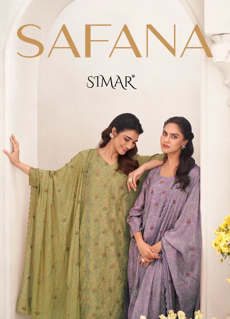 Glossy Simar Safana Viscose Muslin Digital Print Work Salwar Kameez