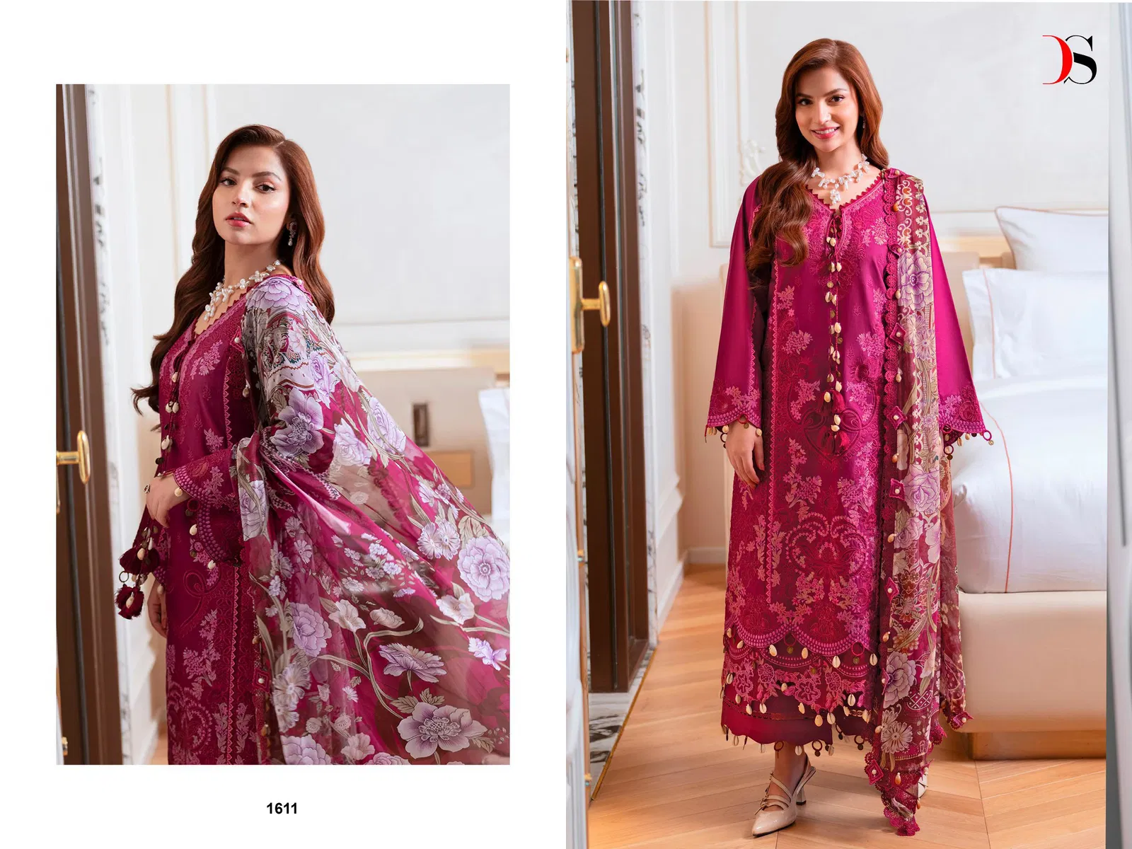 Deepsy Ombre Starlet Chiffon Dupatta Cotton Pakistani Salwar Kameez