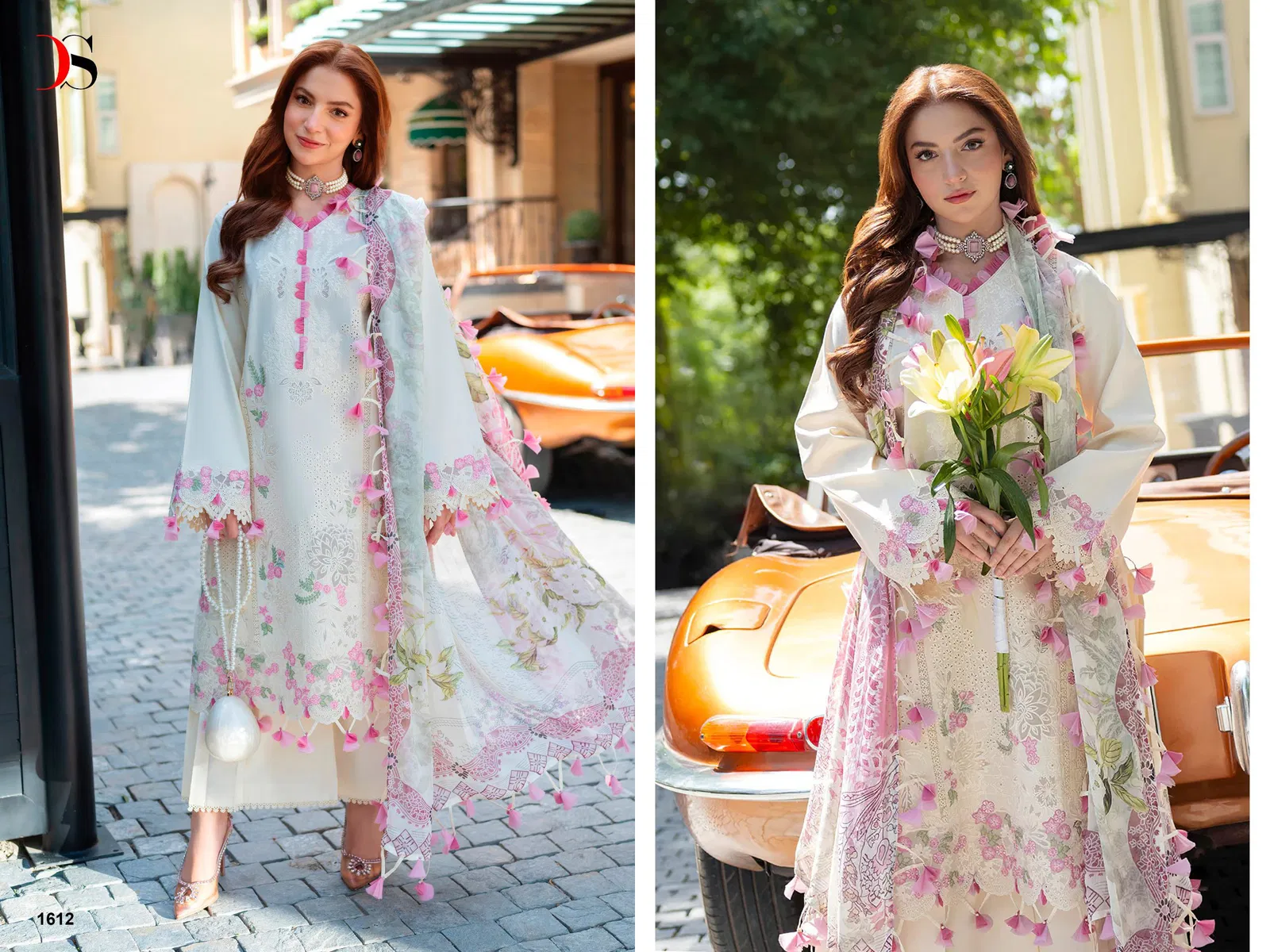 Deepsy Ombre Starlet Chiffon Dupatta Cotton Pakistani Salwar Kameez