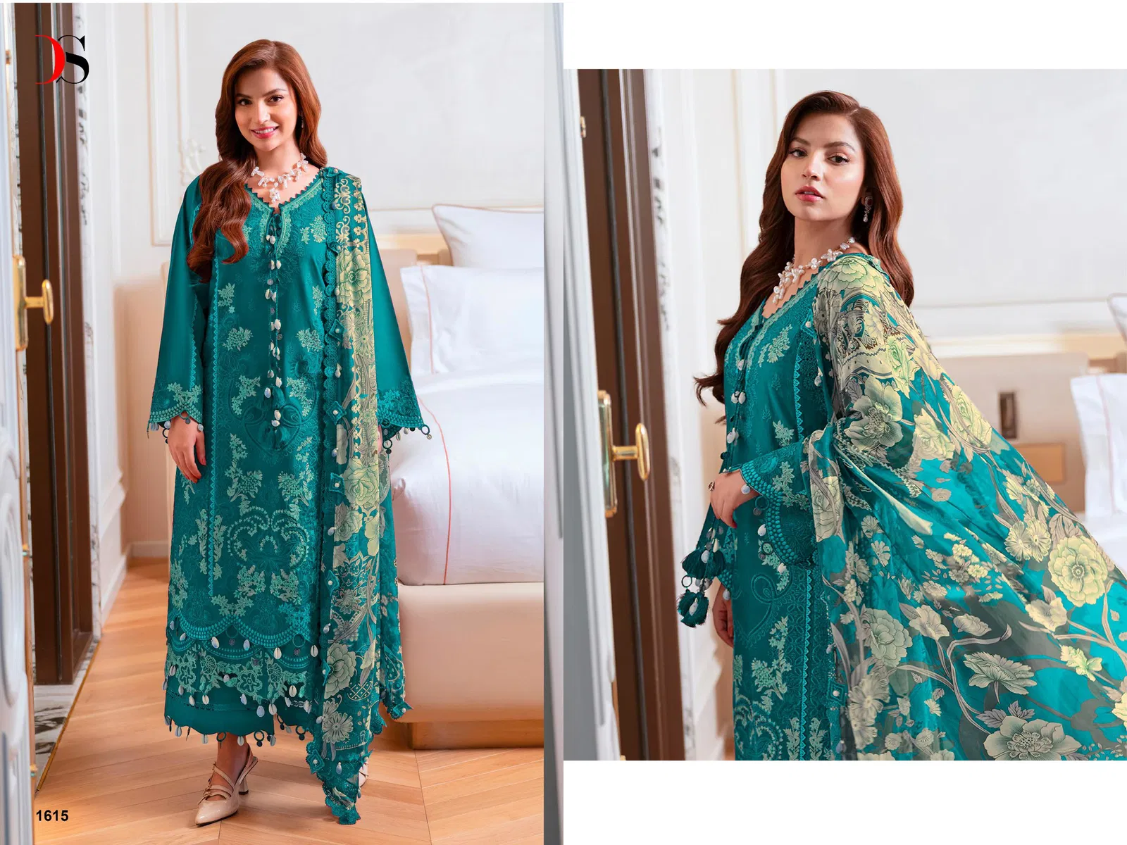 Deepsy Ombre Starlet Chiffon Dupatta Cotton Pakistani Salwar Kameez