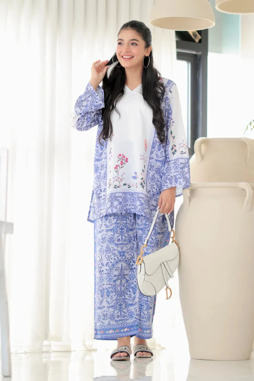 D 1000 And 1003 Rayon With Print Casual Wear Top And Bottom