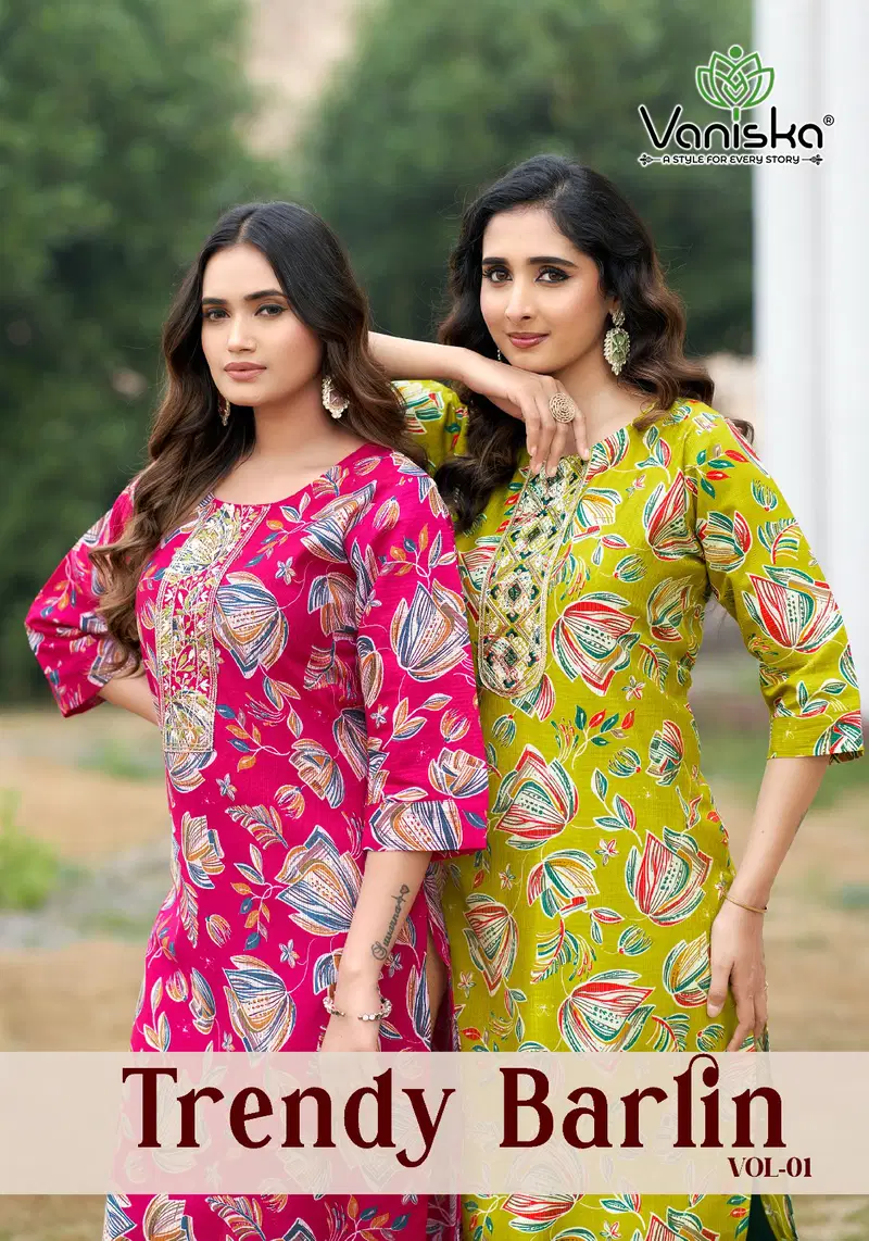 Vaniska Trendy Barlin Vol 1 Barlin Printed Casual Wear Kurti Collection