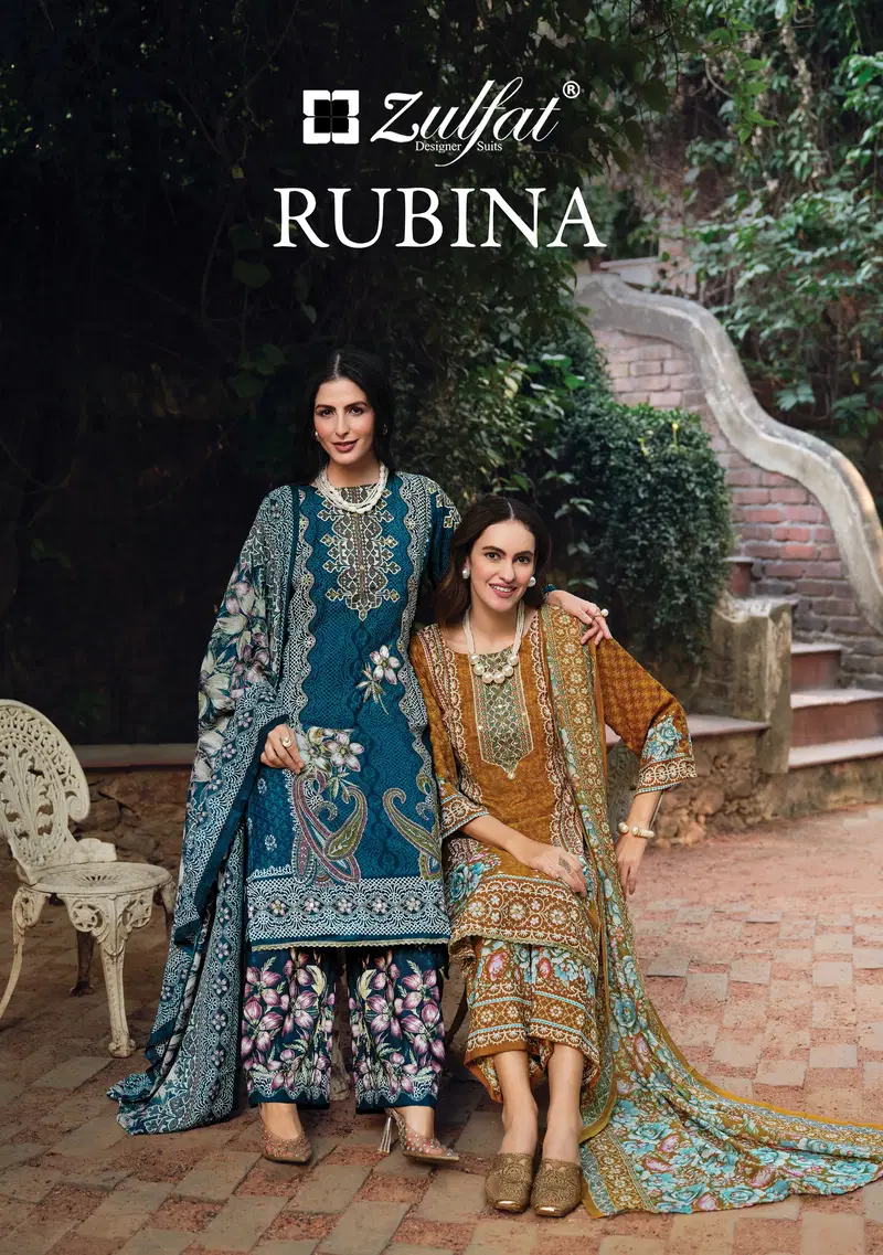Zulfat Rubina Rayon With Handwork Designer Dress Material Collection
