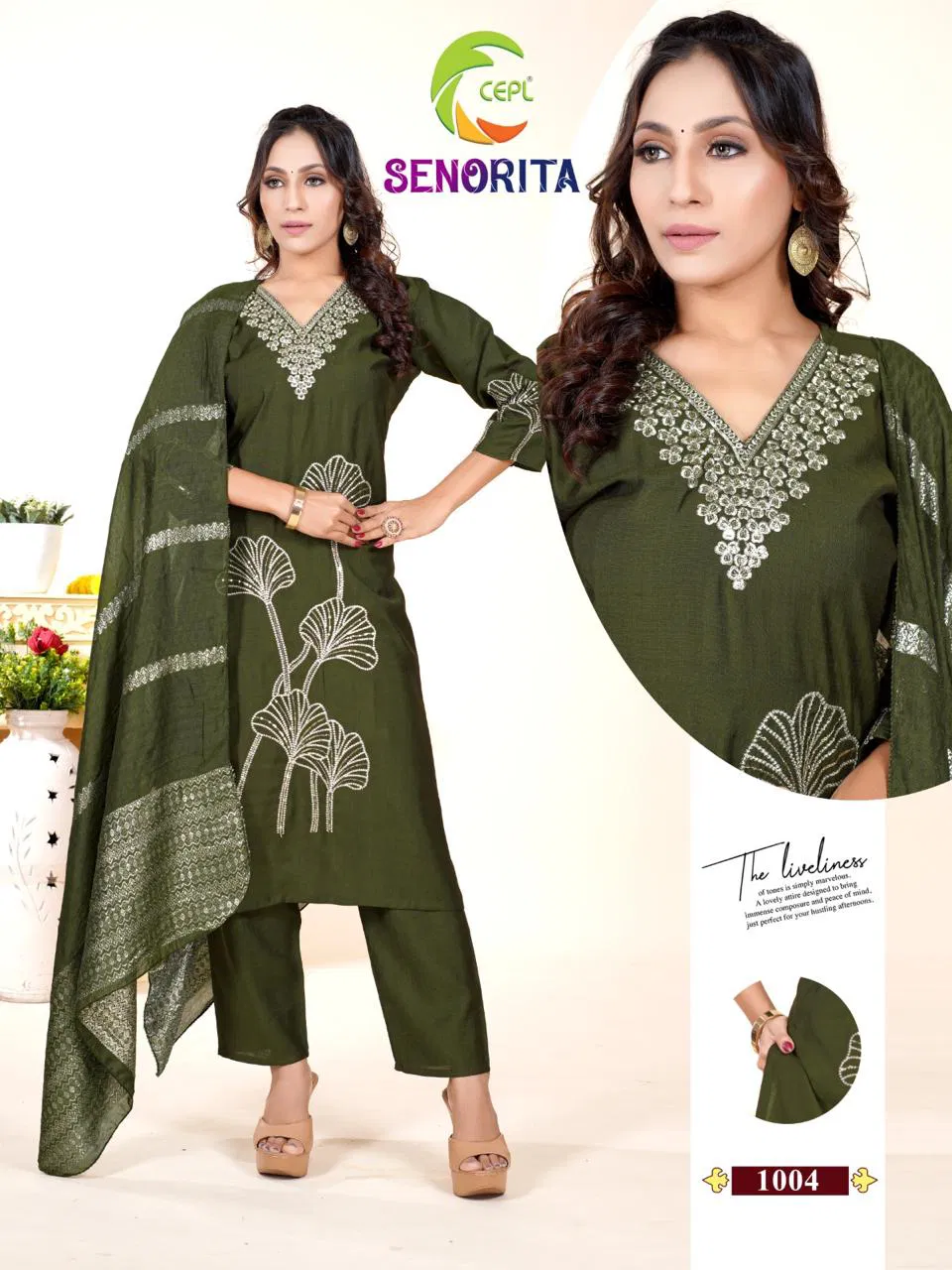 Senorita Vol 1 Heavy Vatican Silk Designer Kurti Pant And Dupatta