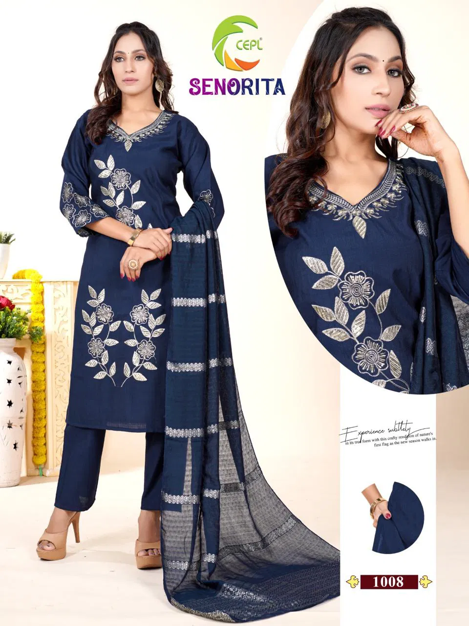 Senorita Vol 1 Heavy Vatican Silk Designer Kurti Pant And Dupatta