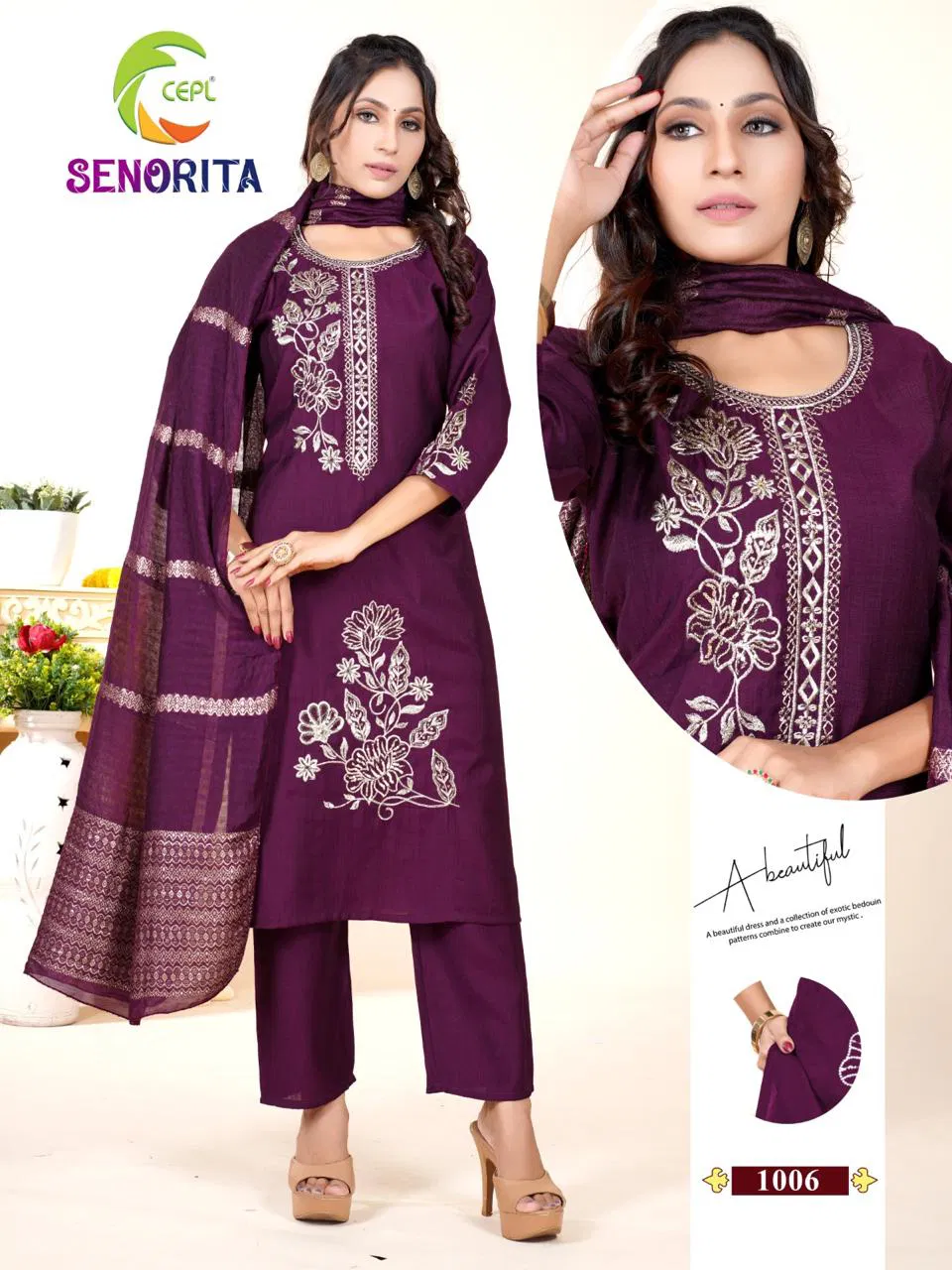 Senorita Vol 1 Heavy Vatican Silk Designer Kurti Pant And Dupatta