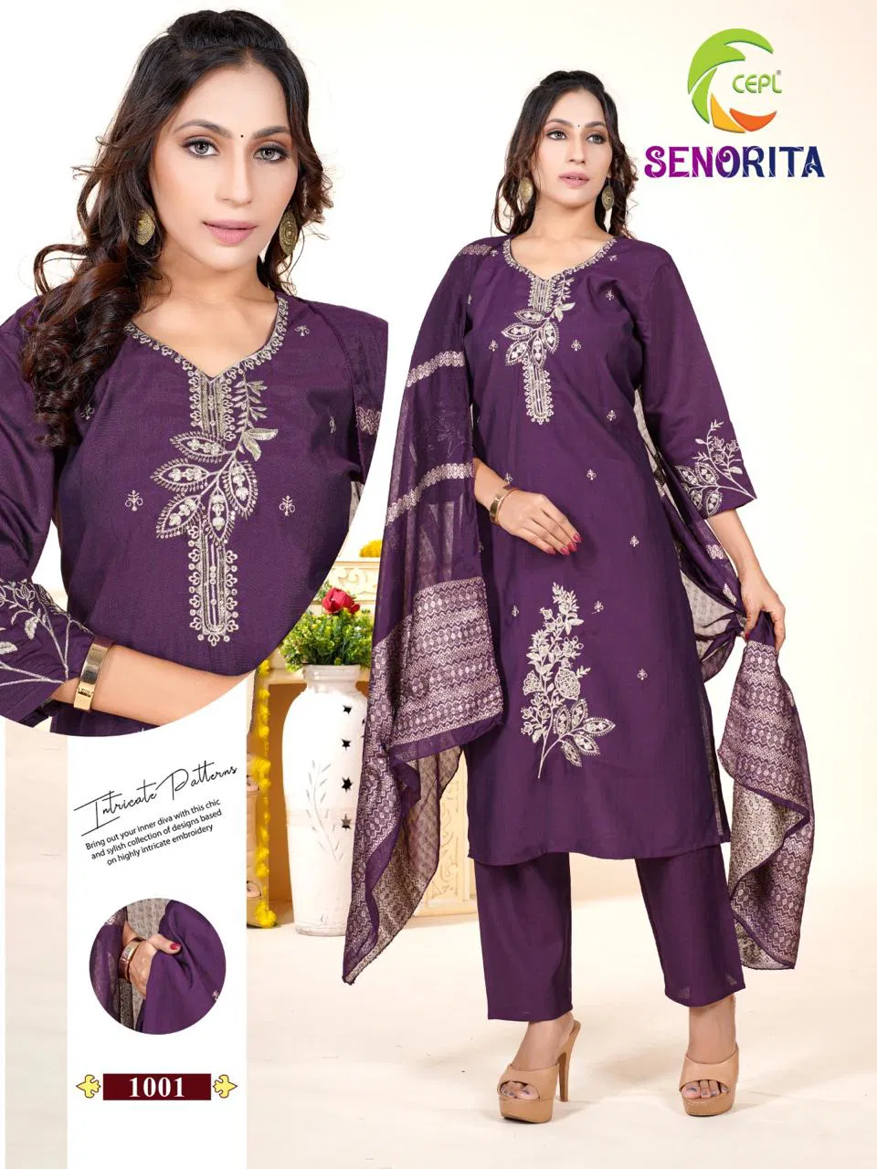 Senorita Vol 1 Heavy Vatican Silk Designer Kurti Pant And Dupatta