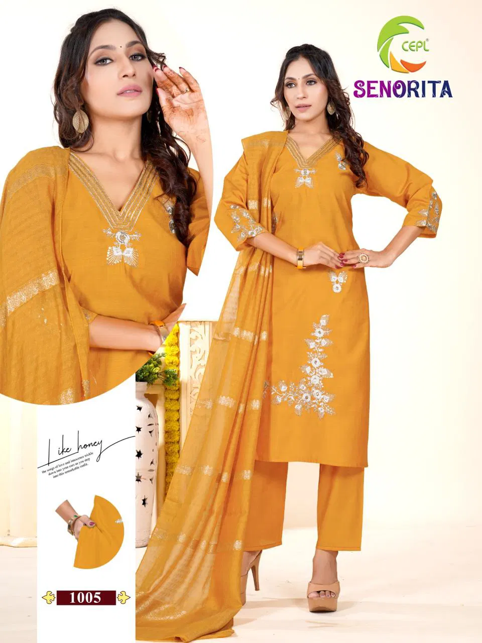 Senorita Vol 1 Heavy Vatican Silk Designer Kurti Pant And Dupatta