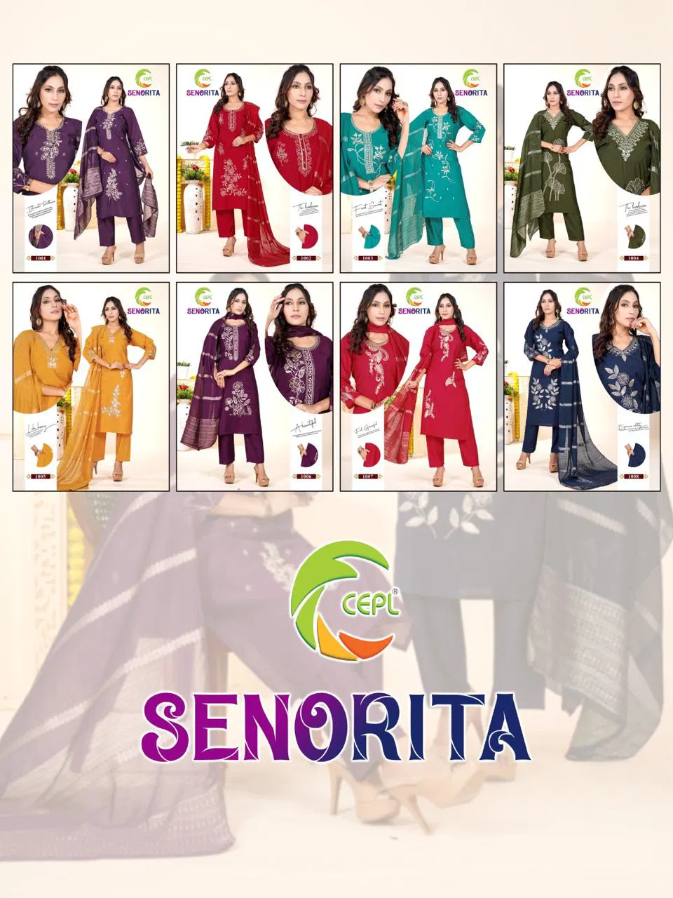 Senorita Vol 1 Heavy Vatican Silk Designer Kurti Pant And Dupatta
