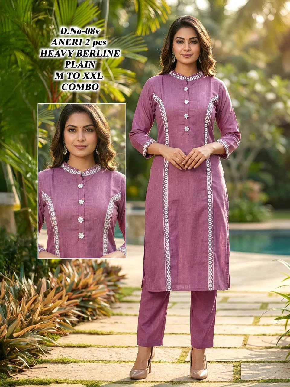 Aneri Vol 1 Heavy Berline Embroidery Top And Bottom Collection