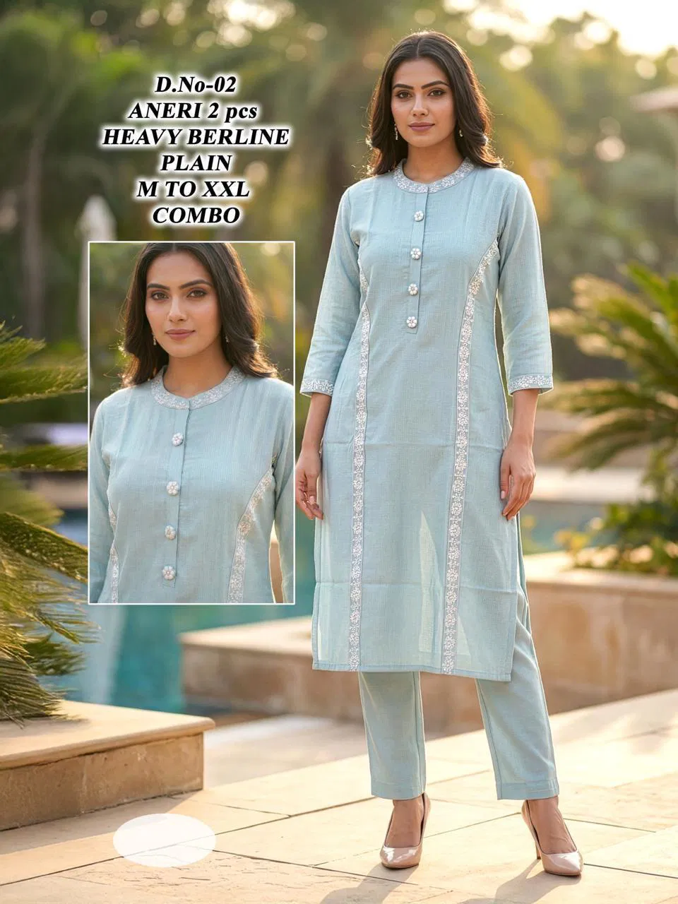 Aneri Vol 1 Heavy Berline Embroidery Top And Bottom Collection