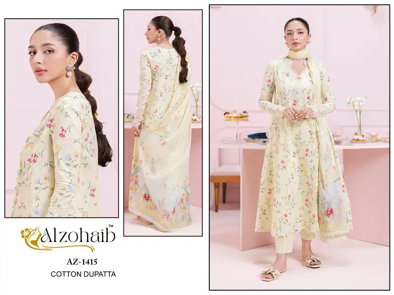Alzohaib Itrh Vol 2 Cotton Dupatta Cotton Pakistani Salwar Kameez