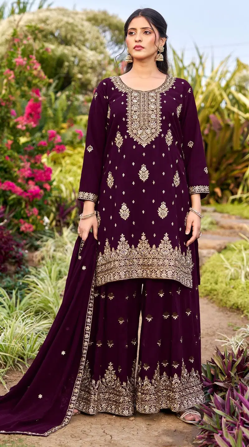 Bilqis B 248 A To D Readymade Faux Georgette With Work Pakistani Suits