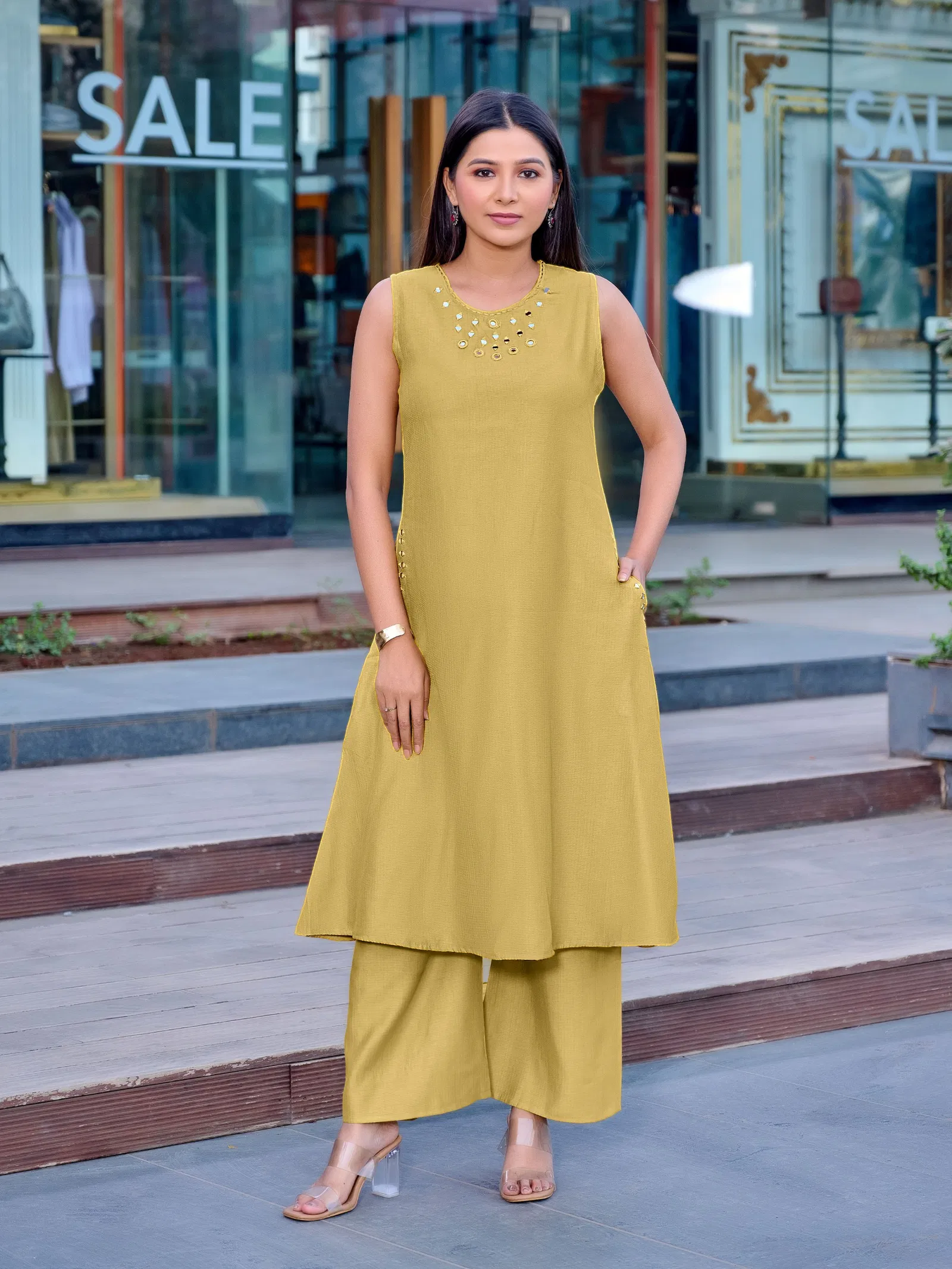 Naisha K 633 Berlin Manual Work A Line Co Ord Set Collection