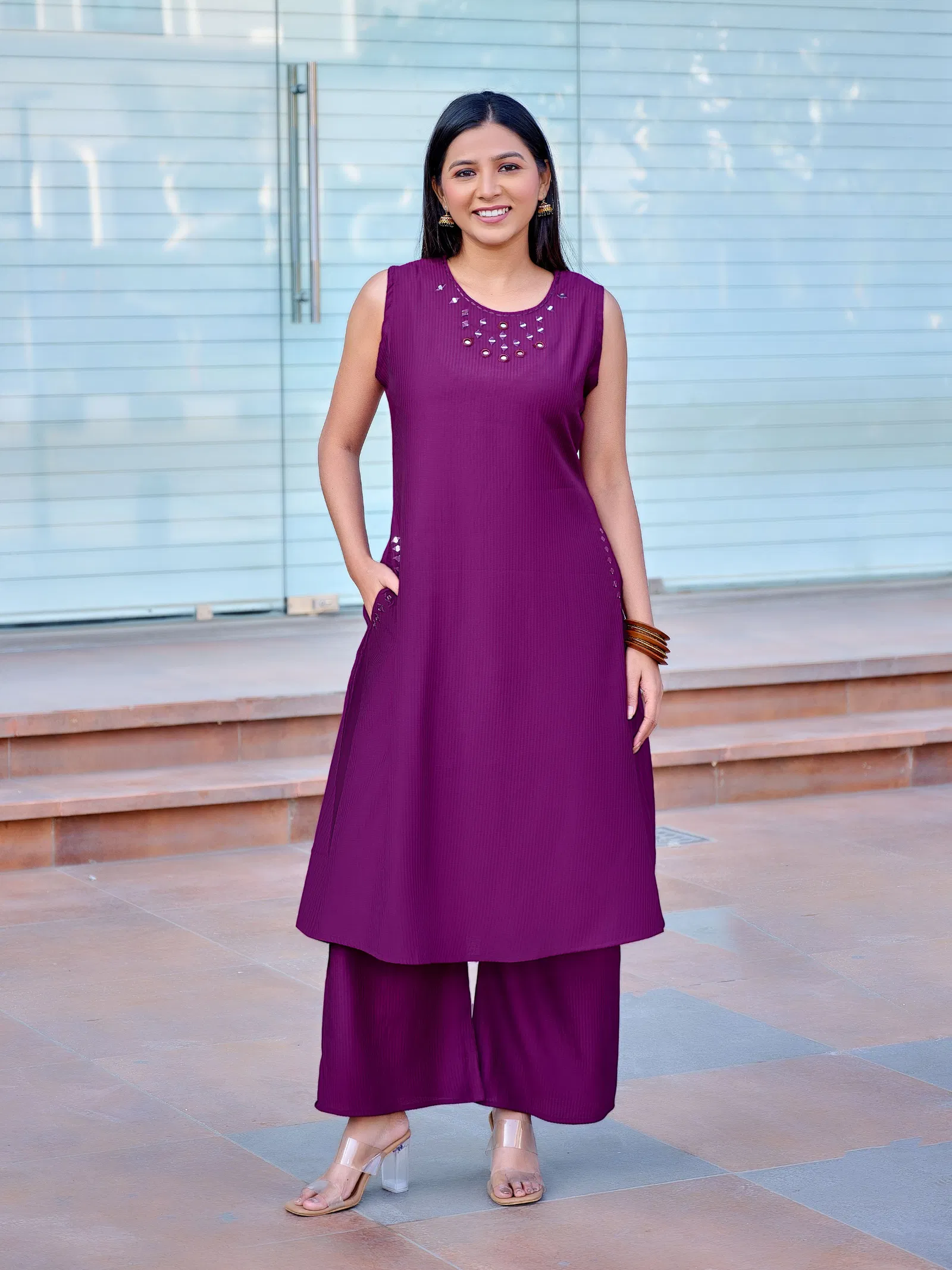 Naisha K 633 Berlin Manual Work A Line Co Ord Set Collection