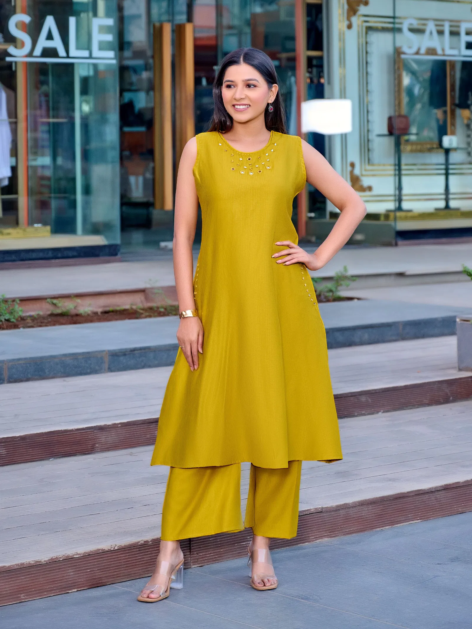 Naisha K 633 Berlin Manual Work A Line Co Ord Set Collection