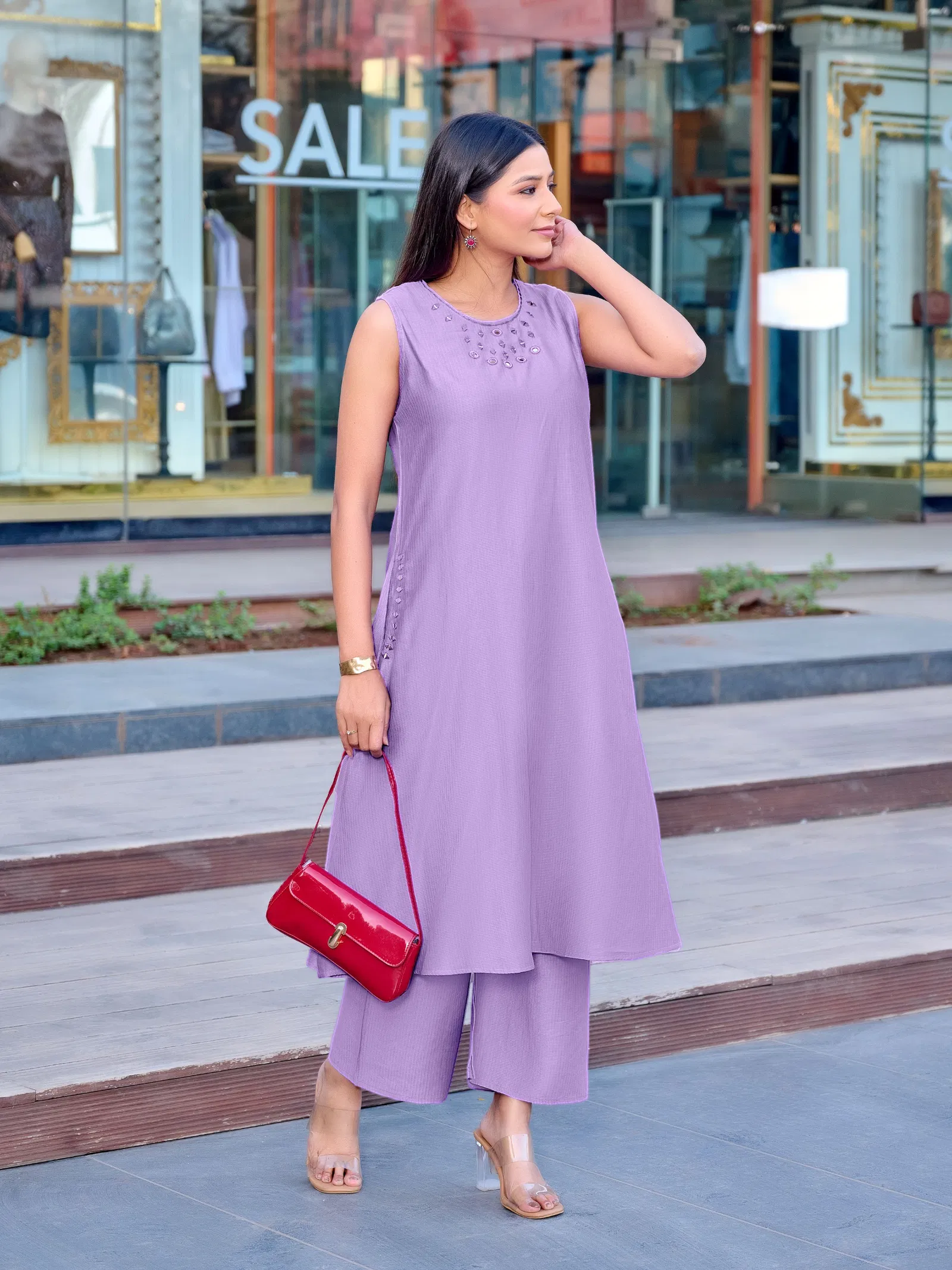 Naisha K 633 Berlin Manual Work A Line Co Ord Set Collection