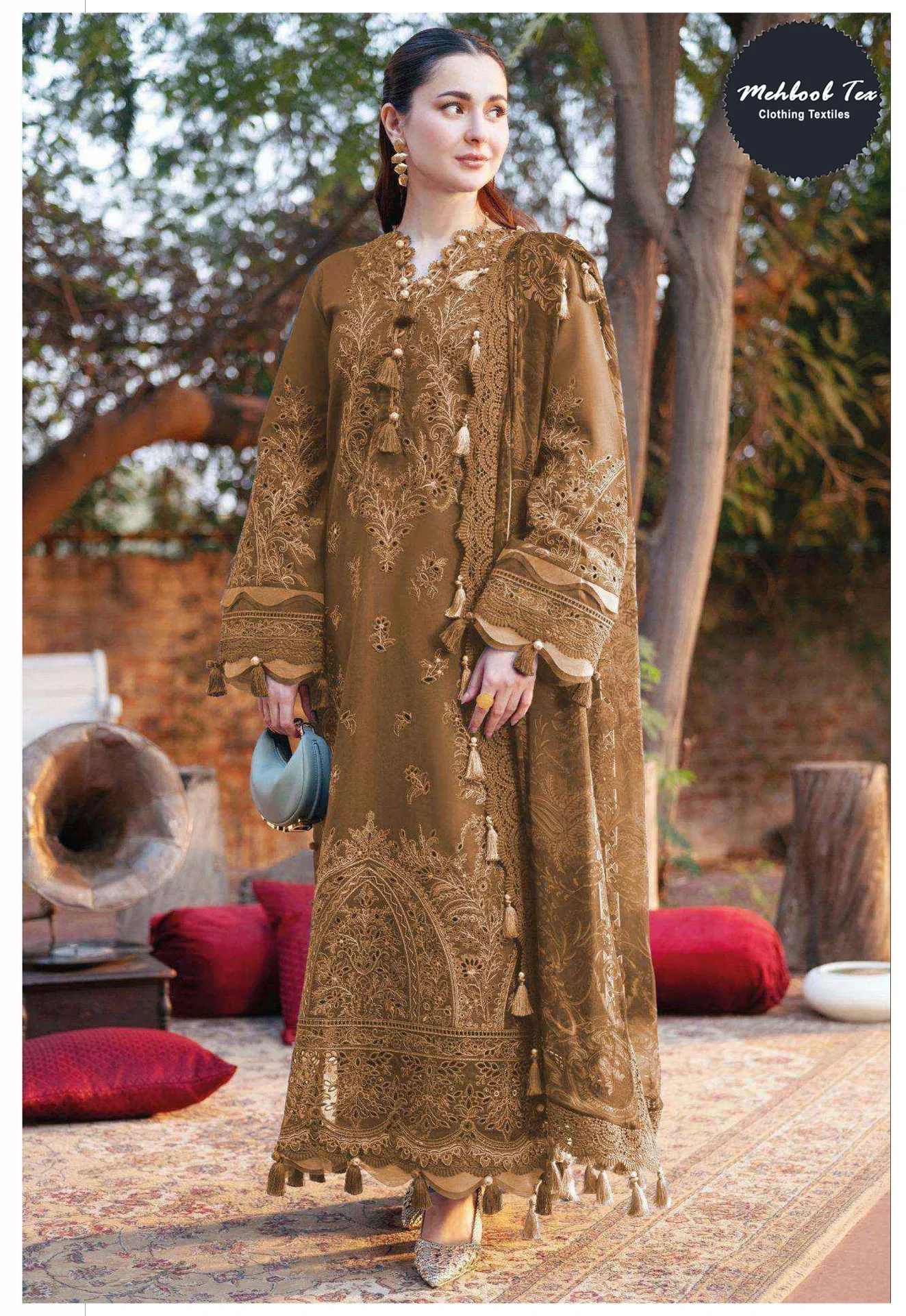 Mehboob Tex 1883 Cambric Cotton With Embroidery Pakistani Salwar Kameez
