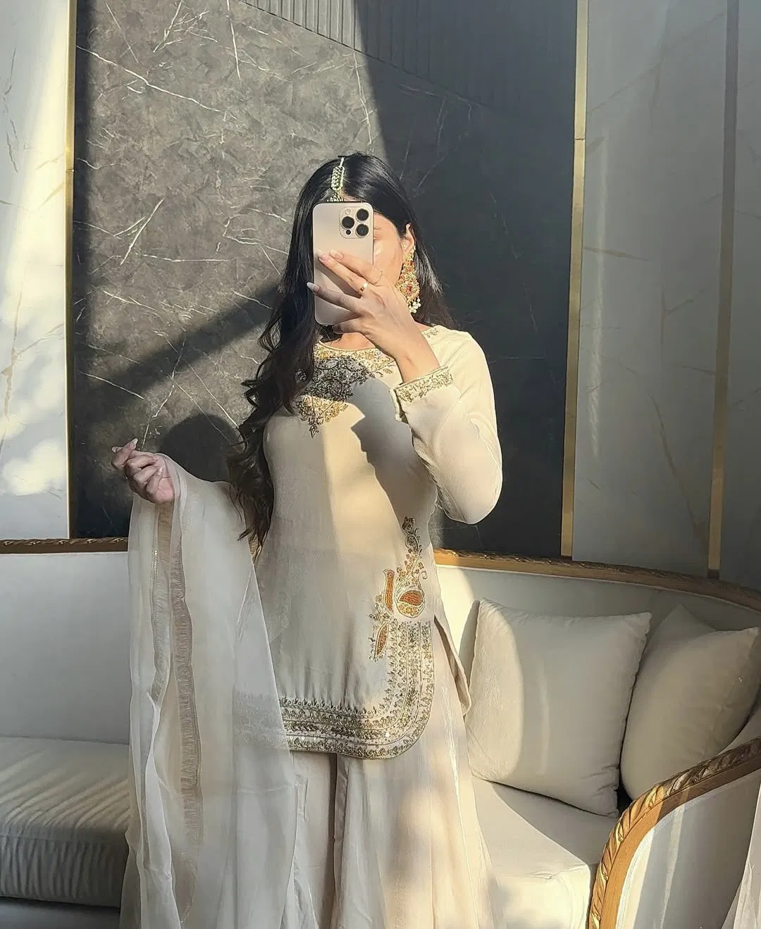 Bt 5018 Heavy Chinon Silk Sequence Embroidery Sharara Collection