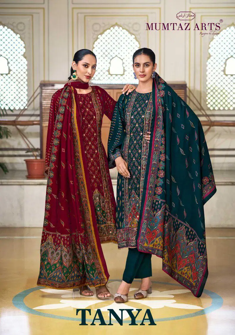 Mumtaz Tanya Viscose Muslin Digital Foil Print Dress Material