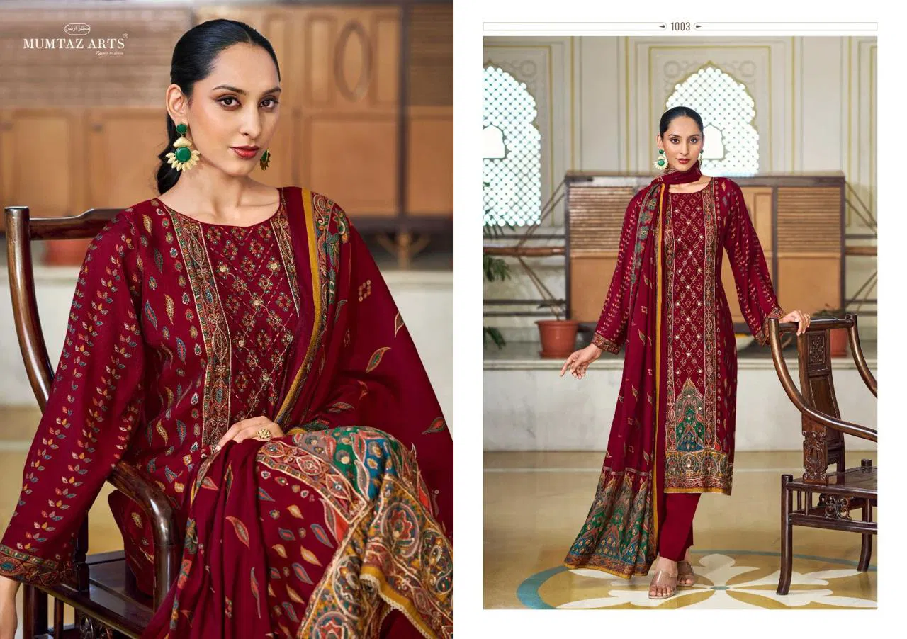Mumtaz Tanya Viscose Muslin Digital Foil Print Dress Material
