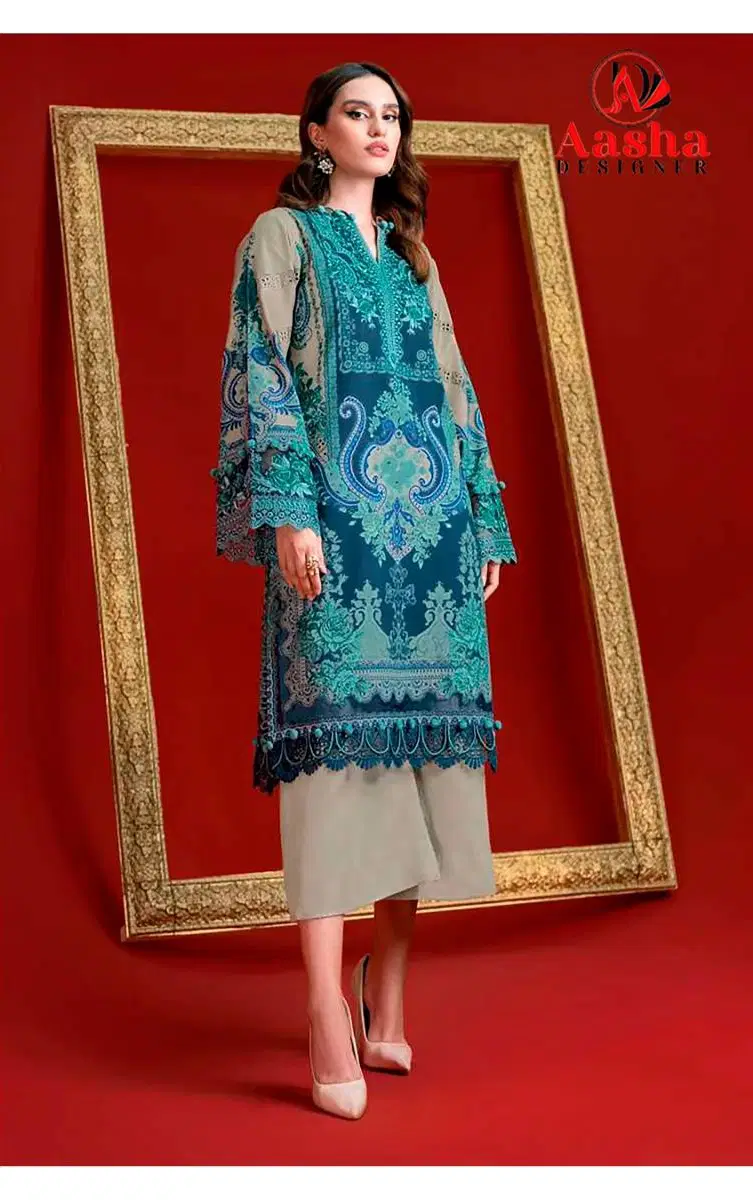 Aasha 1198 Cotton Dupatta Cotton Embroidery Work Salwar Kameez