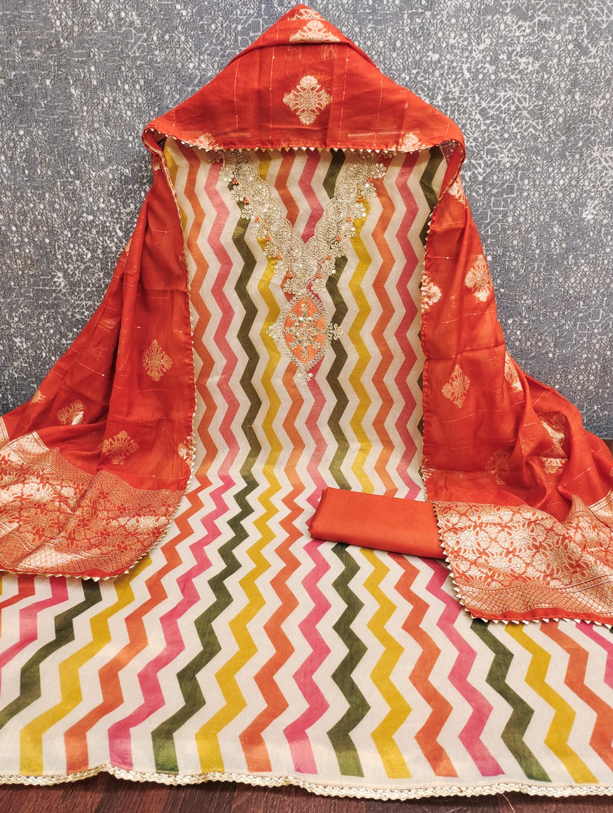 Designer Classick Simmer Silk Digital Print Kodding Work Dress Material Collection 
