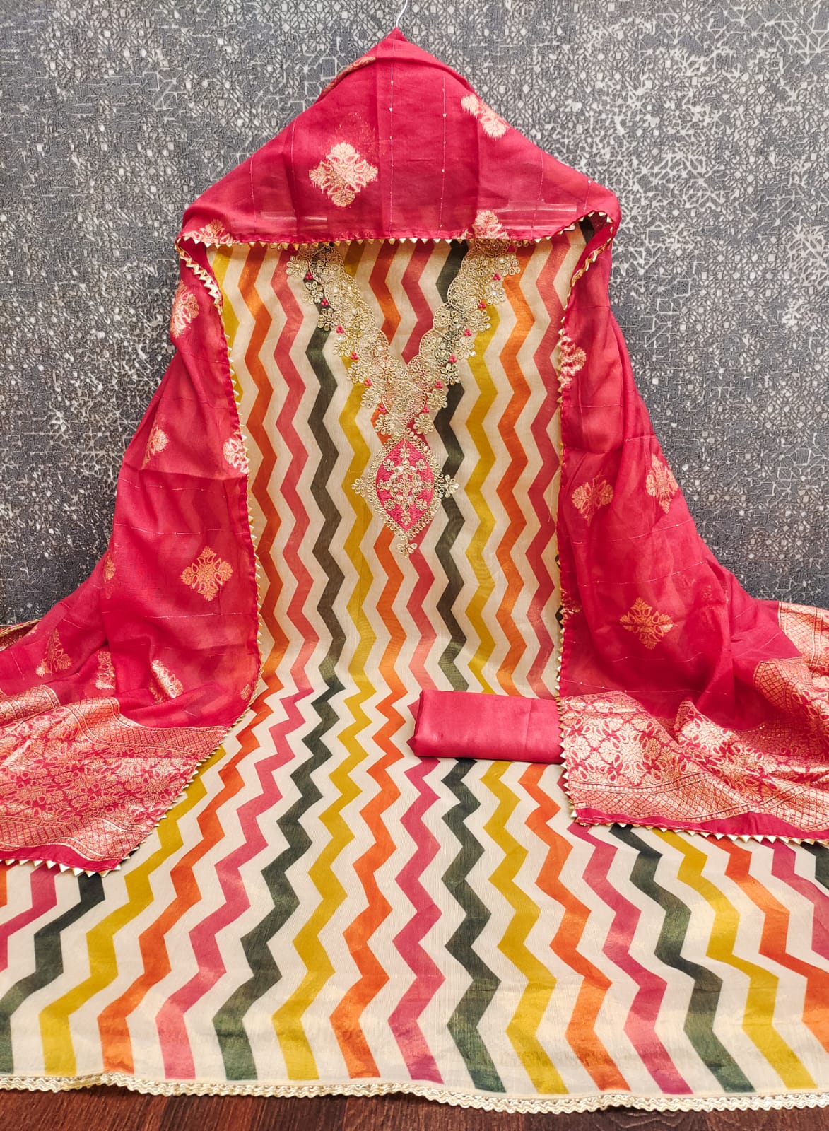 Designer Classick Simmer Silk Digital Print Kodding Work Dress Material Collection 