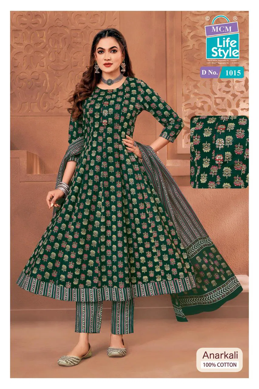 Mcm Anarkali Vol 10 Heavy Cotton Readymade Kurti Pant With Dupatta