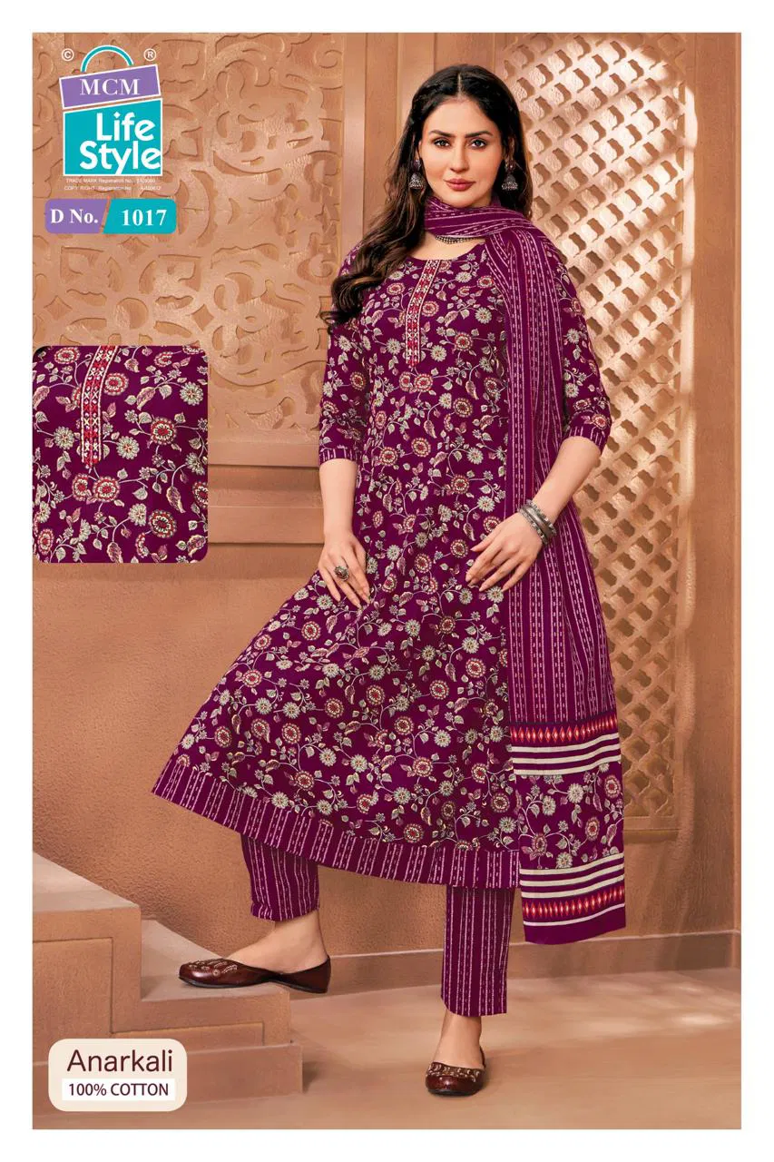 Mcm Anarkali Vol 10 Heavy Cotton Readymade Kurti Pant With Dupatta
