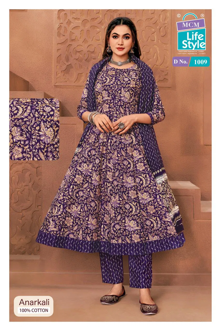 Mcm Anarkali Vol 10 Heavy Cotton Readymade Kurti Pant With Dupatta