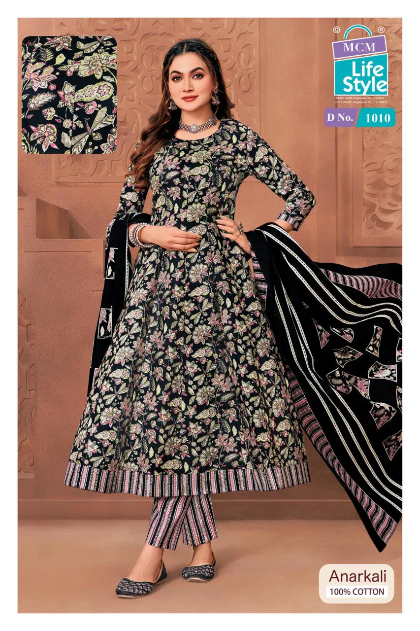 Mcm Anarkali Vol 10 Heavy Cotton Readymade Kurti Pant With Dupatta