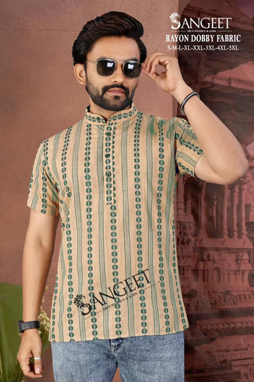 Sangeet Rayon Dobby Vol 3 Half Sleeves Short Kurta Collection
