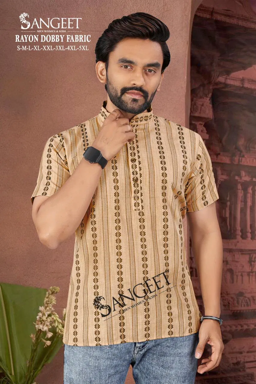 Sangeet Rayon Dobby Vol 3 Half Sleeves Short Kurta Collection