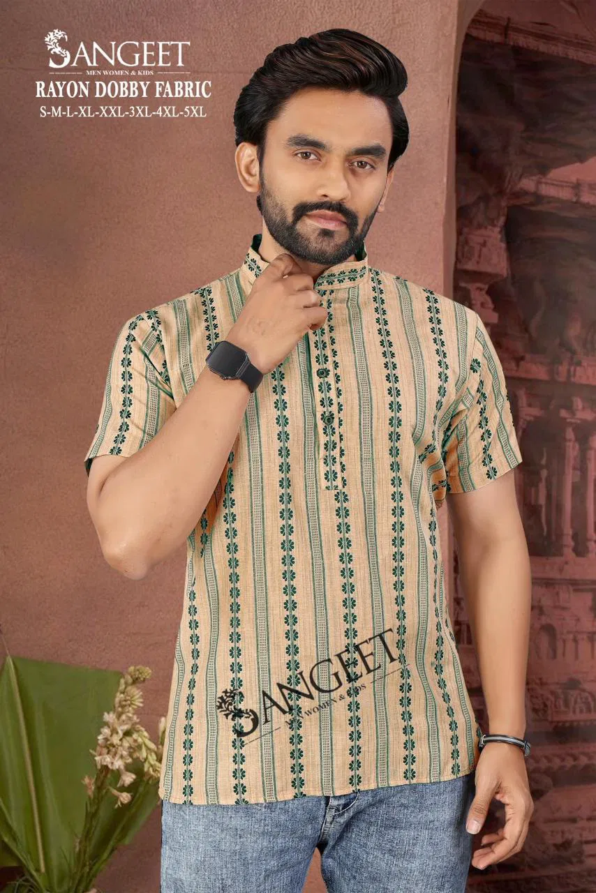 Sangeet Rayon Dobby Vol 3 Half Sleeves Short Kurta Collection