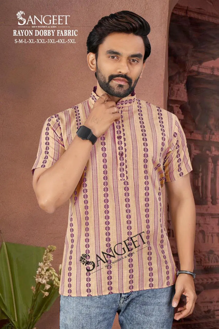 Sangeet Rayon Dobby Vol 3 Half Sleeves Short Kurta Collection