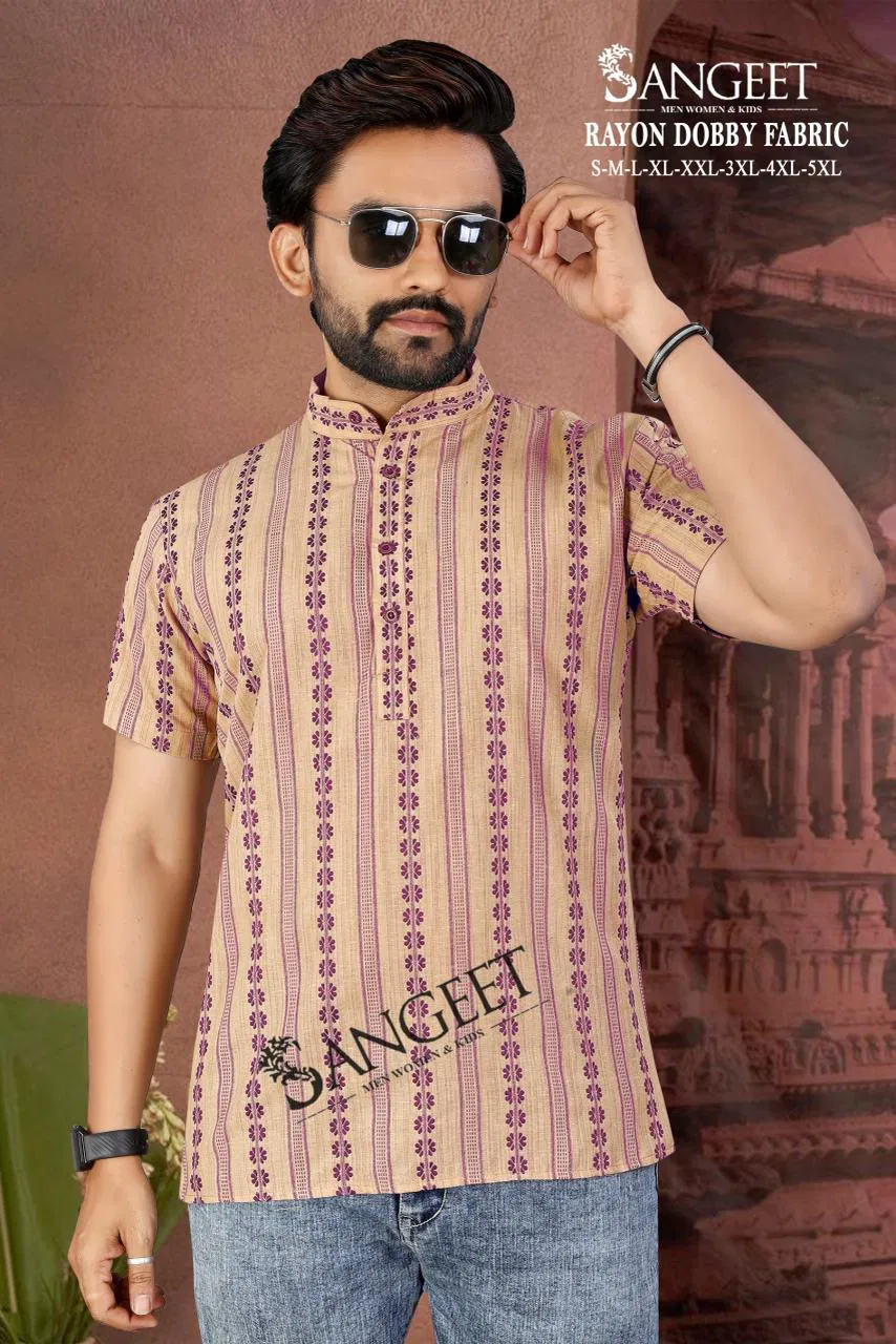 Sangeet Rayon Dobby Vol 3 Half Sleeves Short Kurta Collection