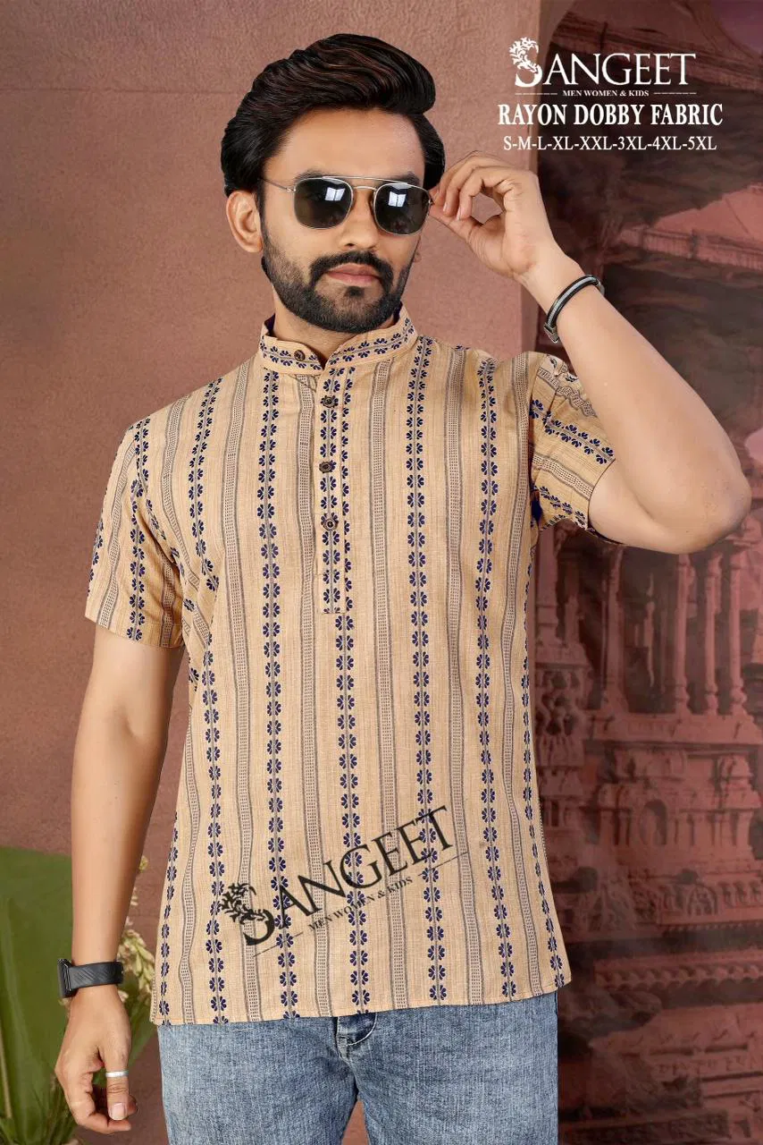 Sangeet Rayon Dobby Vol 3 Half Sleeves Short Kurta Collection