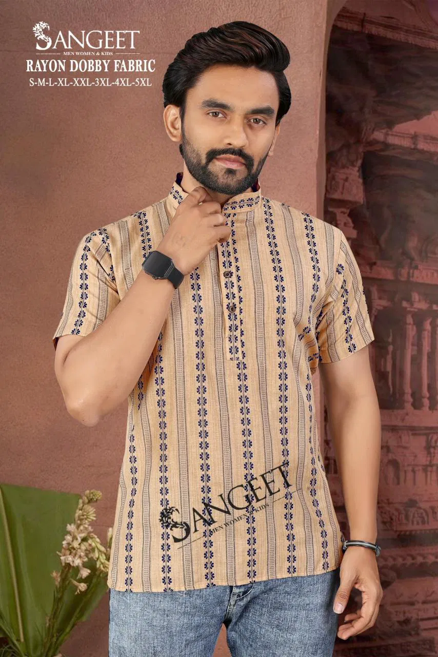 Sangeet Rayon Dobby Vol 3 Half Sleeves Short Kurta Collection
