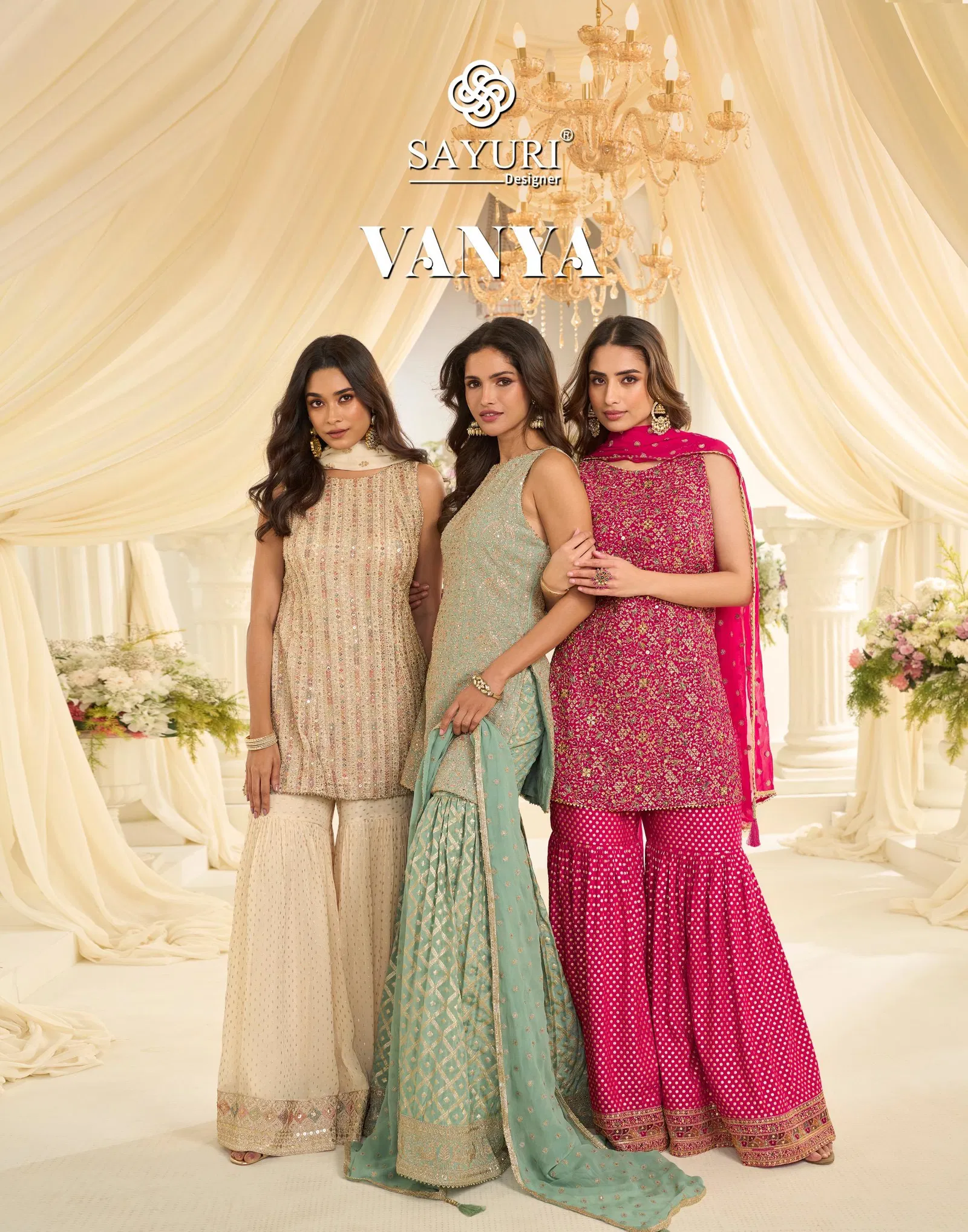 Sayuri Vanya Georgette With Embroidered Work Top Bottom And Dupatta