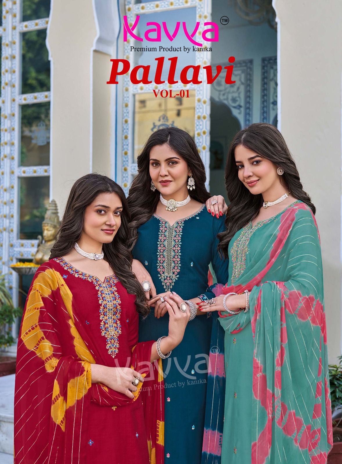 Kavya Pallavi Vol 1 Heavy Vatican Premium Vatican Dyed Plain Kuri Bottom With Dupatta Collection 