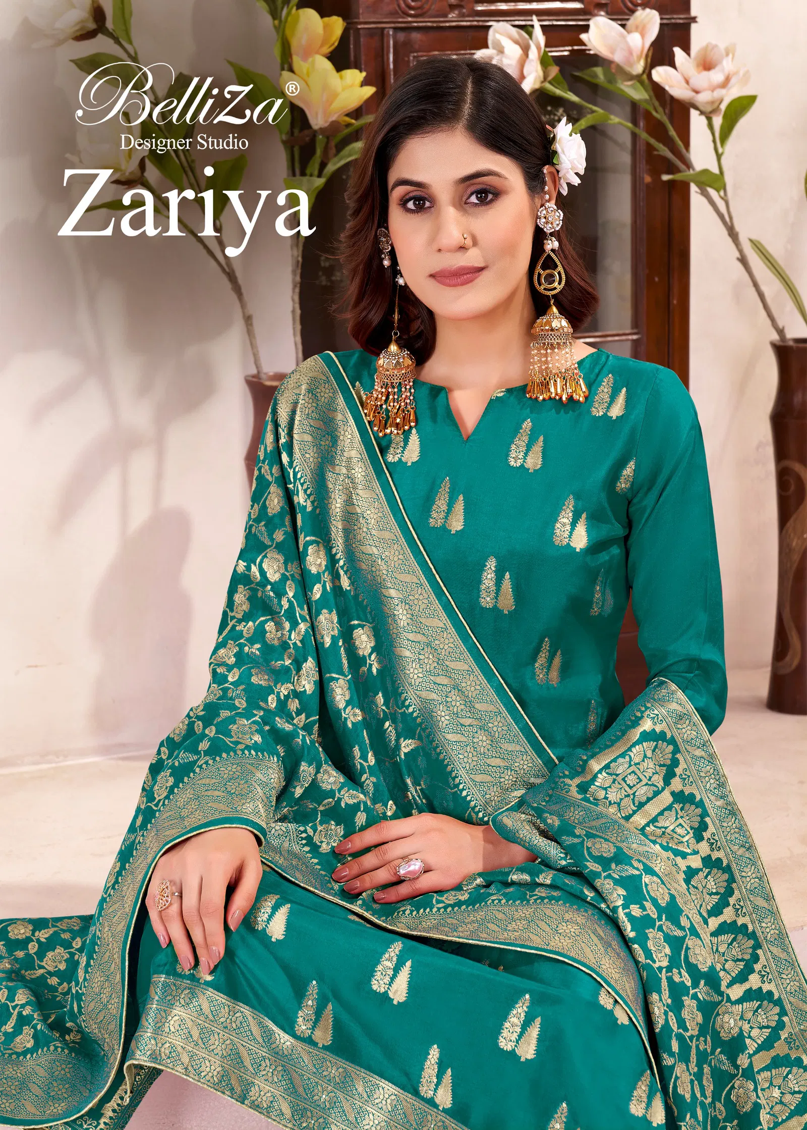 Belliza Zariya Viscose Dola Silk Designer Dress Material Collection