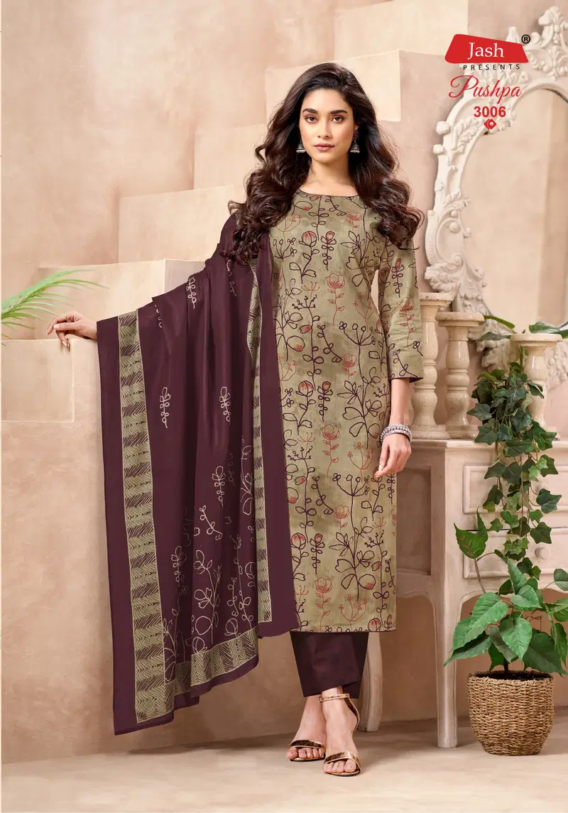 Jash Pushpa Vol 3 Pure Cotton Printed Dress Material Collection