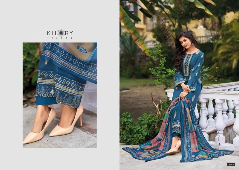 Kilory Safira Jam Cotton With Digital Print Embroidery Salwar Kameez