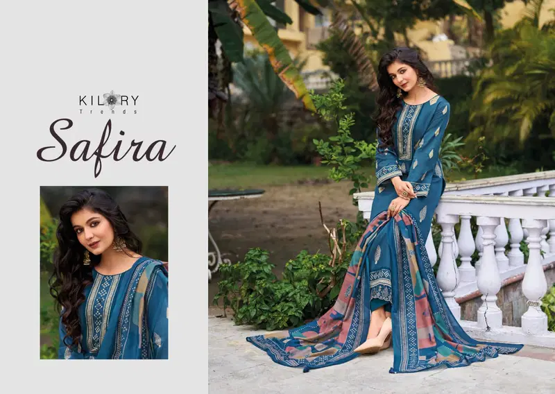Kilory Safira Jam Cotton With Digital Print Embroidery Salwar Kameez