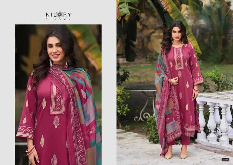 Kilory Safira Jam Cotton With Digital Print Embroidery Salwar Kameez