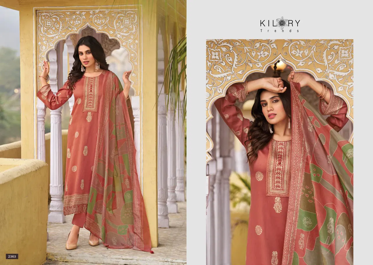 Kilory Safira Jam Cotton With Digital Print Embroidery Salwar Kameez