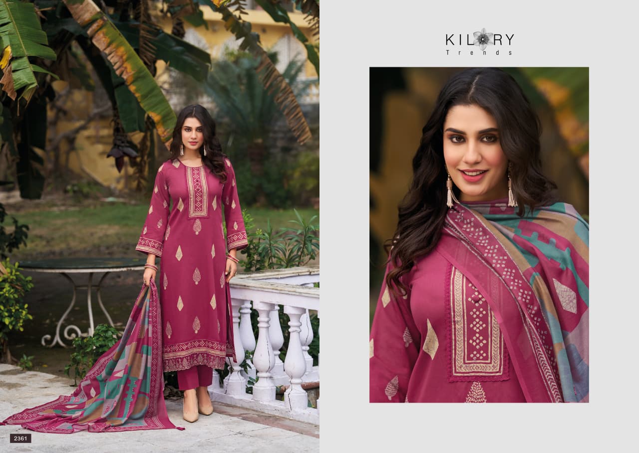Kilory Safira Jam Cotton With Digital Print Embroidery Salwar Kameez