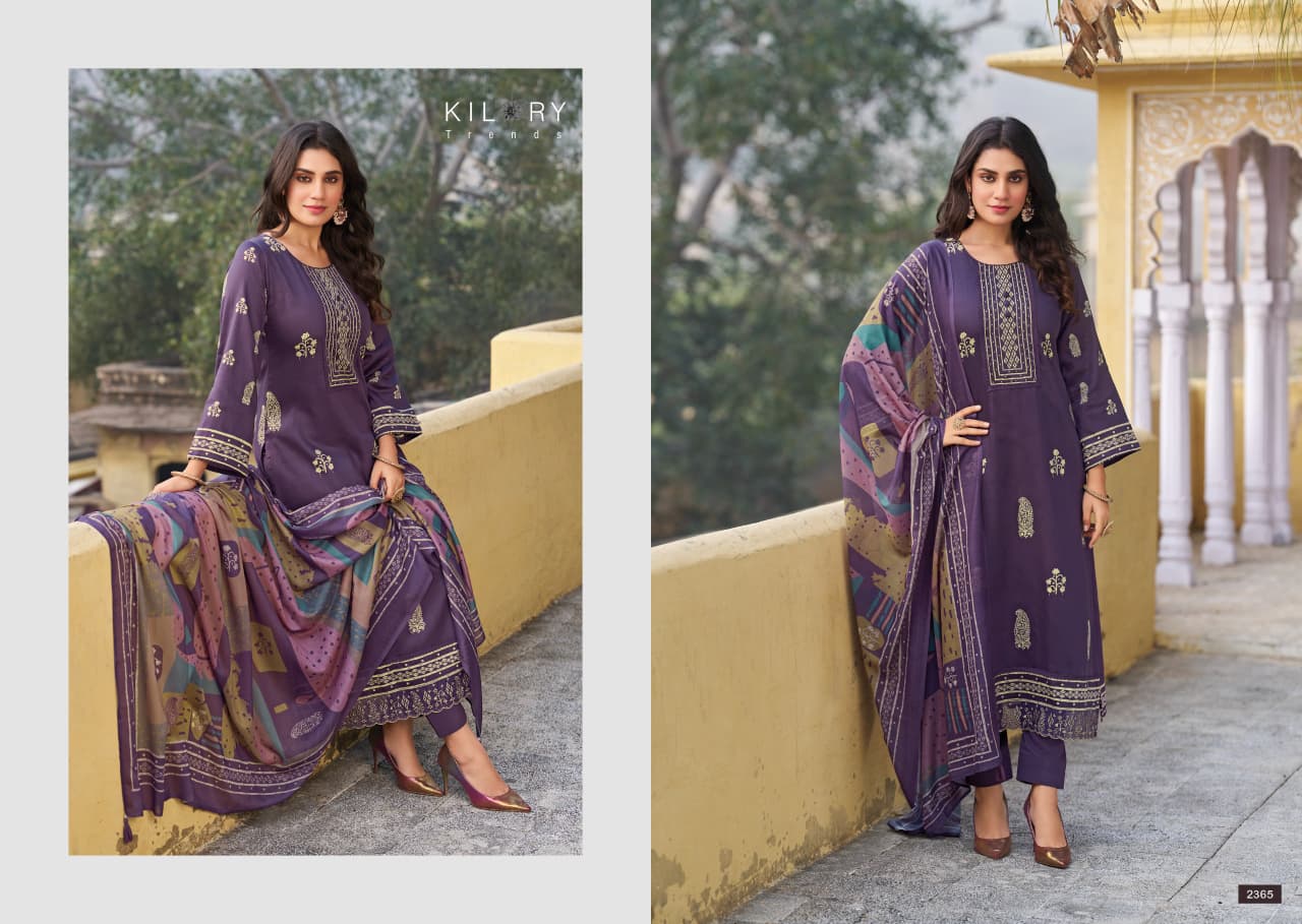 Kilory Safira Jam Cotton With Digital Print Embroidery Salwar Kameez